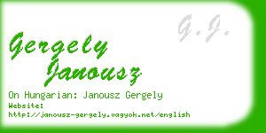 gergely janousz business card